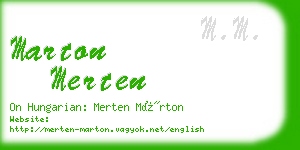 marton merten business card